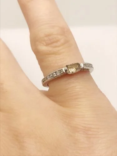 Tacori 18KWG Diamond Peg Head Semi Mount Engagement Band Size 4.5